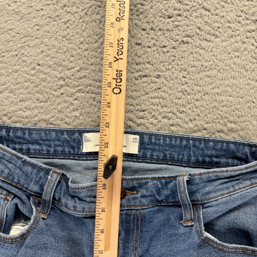 Hollister Jeans Womens 12 Blue Cotton Denim Straight Leg Low-Rise Relaxed Faded - Picture 4 of 11